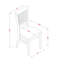 Ensemble de table de salle à manger 5 pièces moderne comprenant une table rectangulaire en bois avec feuille papillon et 4 chaises rembourrées en tissu de lin, 42 x 78 pouces, blanc lin-148783390-208054477