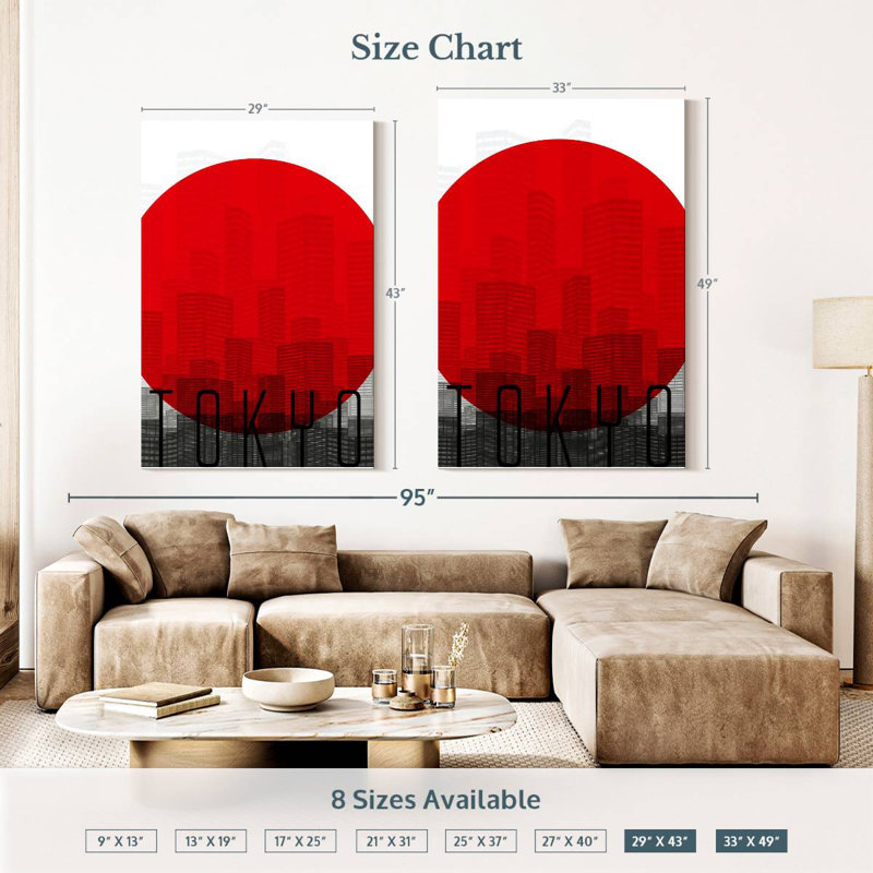 Aime Tokyo Red Sun, 51" H x 34" W