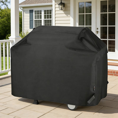 65 Inch Waterproof Grill Cover – Vinyl Coated, Fade & Tear Resistant, 1.5" Straps, Mesh Vents, Fits 57-63" Wide 3-5 Burner Grills