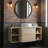 Wall-mounted vanity and storage shelf combination
