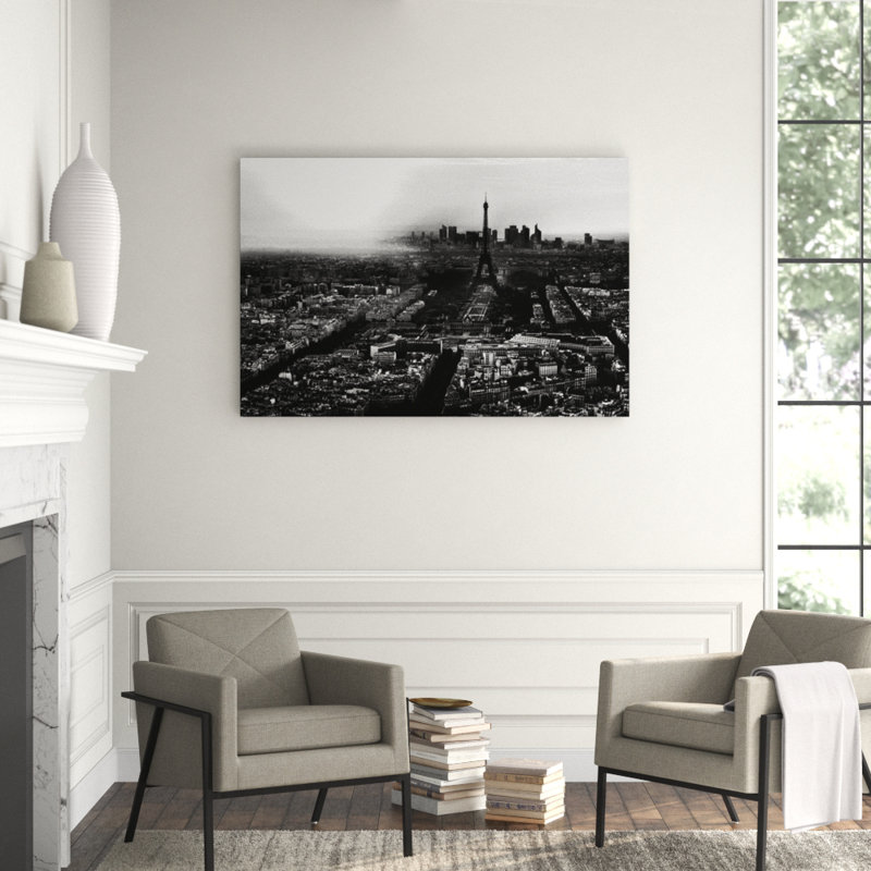 Skyline Of Paris Print by Sofia Fox, Glass Coat, 40" H x 60" W x 1.5" D