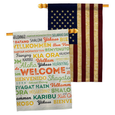 Double Sided 40'' H x 28'' W Polyester House Flag