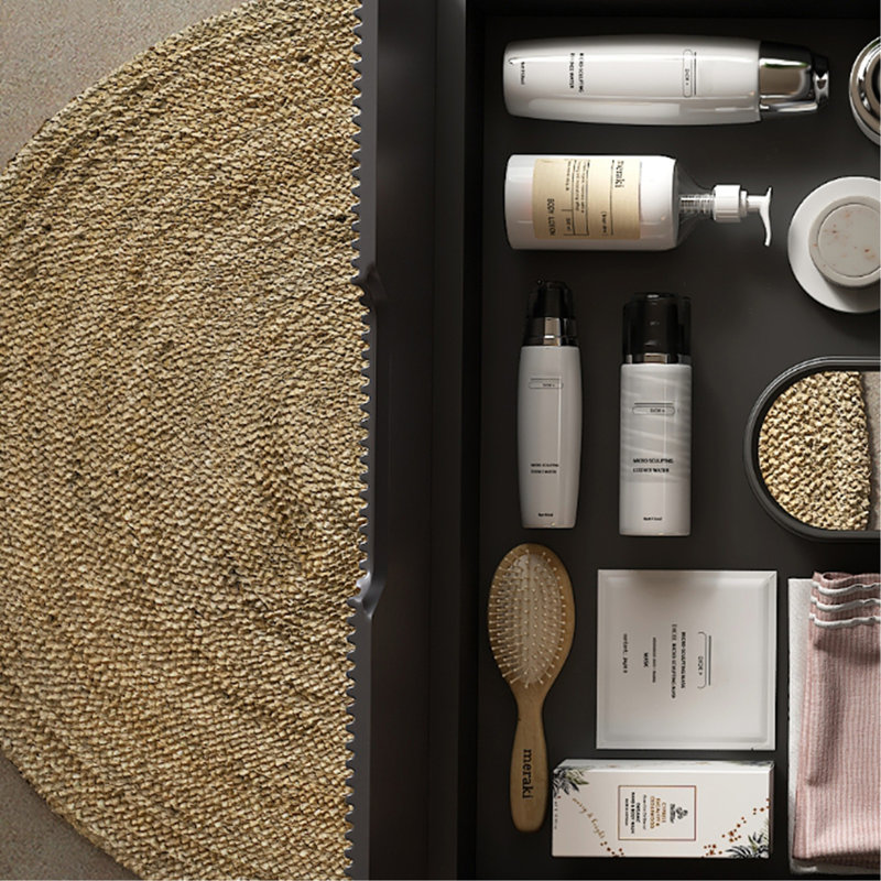 Armoire murale 24 po sans lavabo, avec un tiroir, 24 po, couleur noire