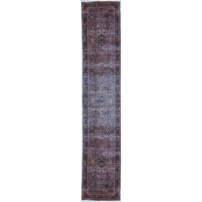 Hand-Knotted High-Quality Cream and Brown Runner