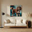 «Dogs Barbet», art mural en métal noir-1090769619