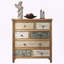 Commode d'appoint vintage en bois avec 7 tiroirs