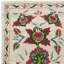 Suspension 19 x 34 po 100% soie brodée. Décoration murale Boho. Tapisserie Suzani à motif de fleurs et de grenades