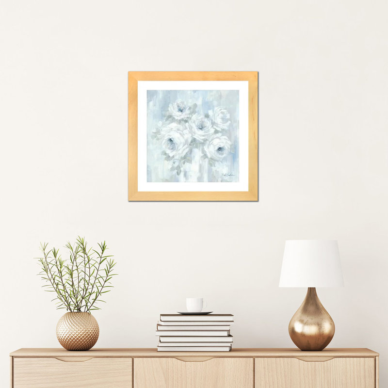 « Rosebuds tutu I » par Debi coules-reproduction d’art, H 16 po x l 16 po x P 1 po, Papier encadré blanc, Blanc