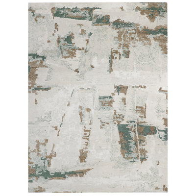 One-of-a-Kind Hand-Knotted Verdant Canvas Wool Rug