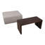 Repose-pieds de luxe avec repose-pieds rectangulaire en tissu de luxe avec table d'appoint en bois pour le salon - sièges d'appoint modernes pour la salle à manger, le vestibule ou le salon