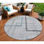 Tapis gris anthracite rond 8 po