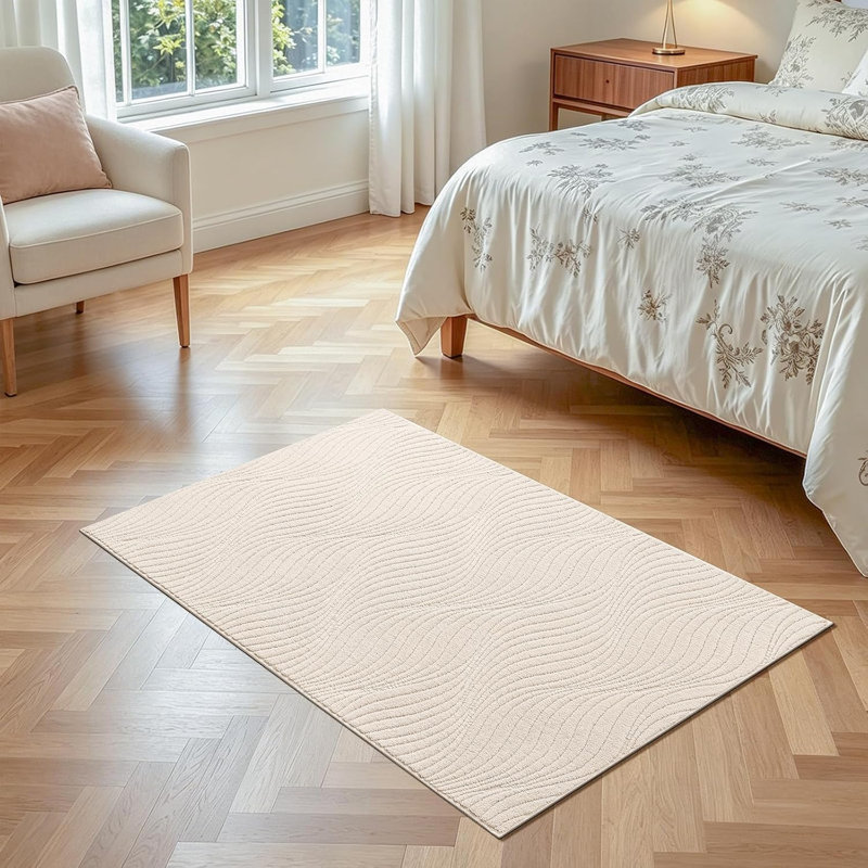 Tapis doux et lavable Wavy Line, Rectangulaire 3 pi x 5 pi