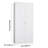 Metal Storage Cabinet, 68.9 in Lockable Steel Garage Cabinet with 4 Adjustable Shelves, 2 Magnetic Doors, 2 Keys, 5 Tiers Tool Storage for Pantry, Warehouse, Basement, Laundry, Office, White-1349621889