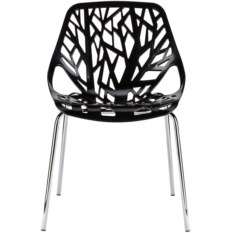 Birds Nest 18'' H Side Chair, Black