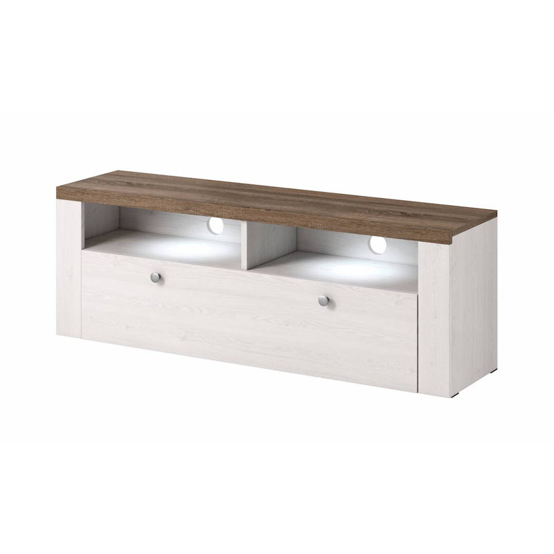 Azlynn Unfinished TV Stand for TVs up to 55", Oak Sibiu
