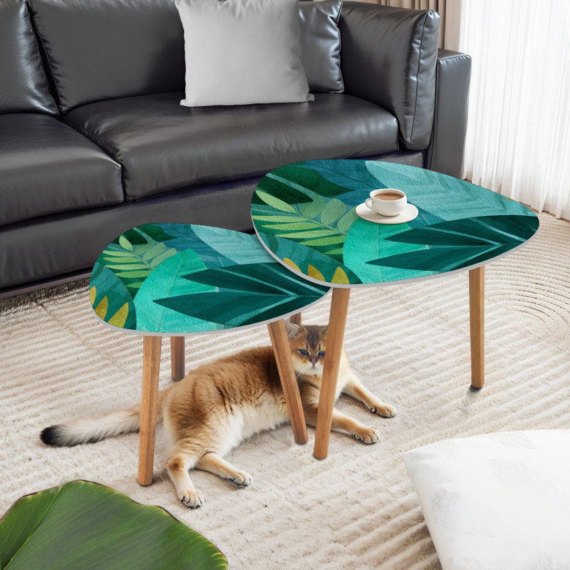 Ensemble de 2 tables basses gigognes Triangle