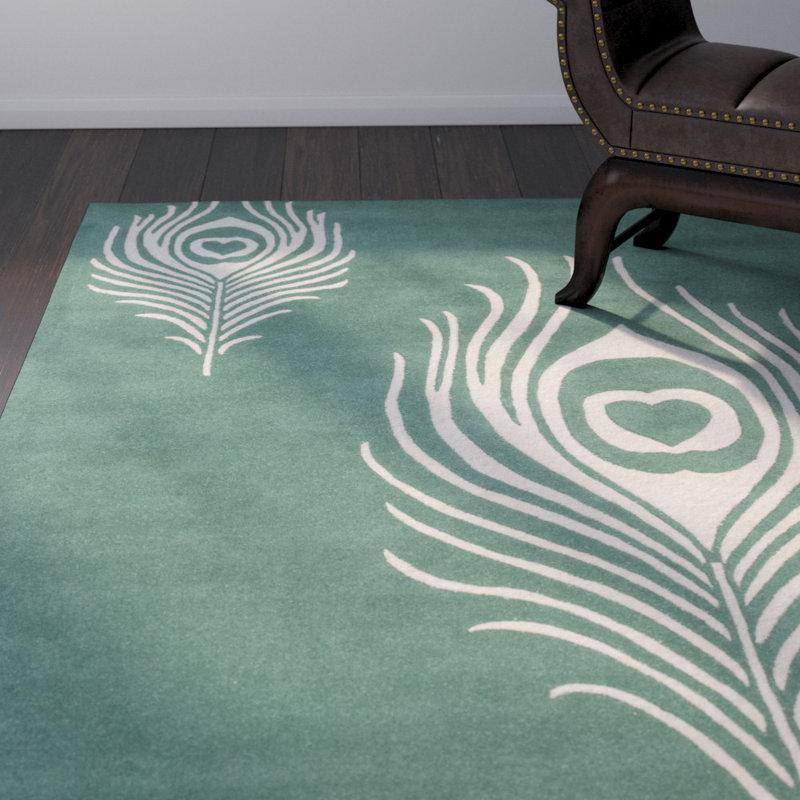 Tapis en laine et viscose touffeté à la main Nonia, Rectangle 5 pi x 8 pi