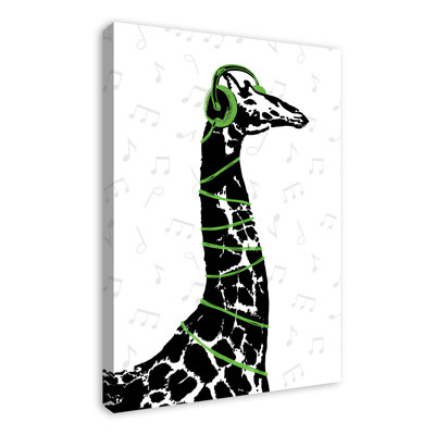 Girafe sur toile tendue