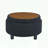 Round Storage Ottoman with Removable Tray and Tufted Design-1806564312