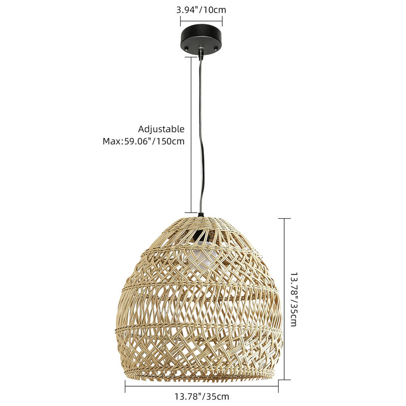 Lampe suspendue dôme 1 lumière