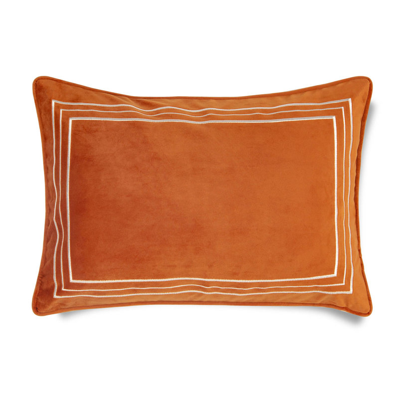 Embroidered Velvet Reversible Pillow Cover