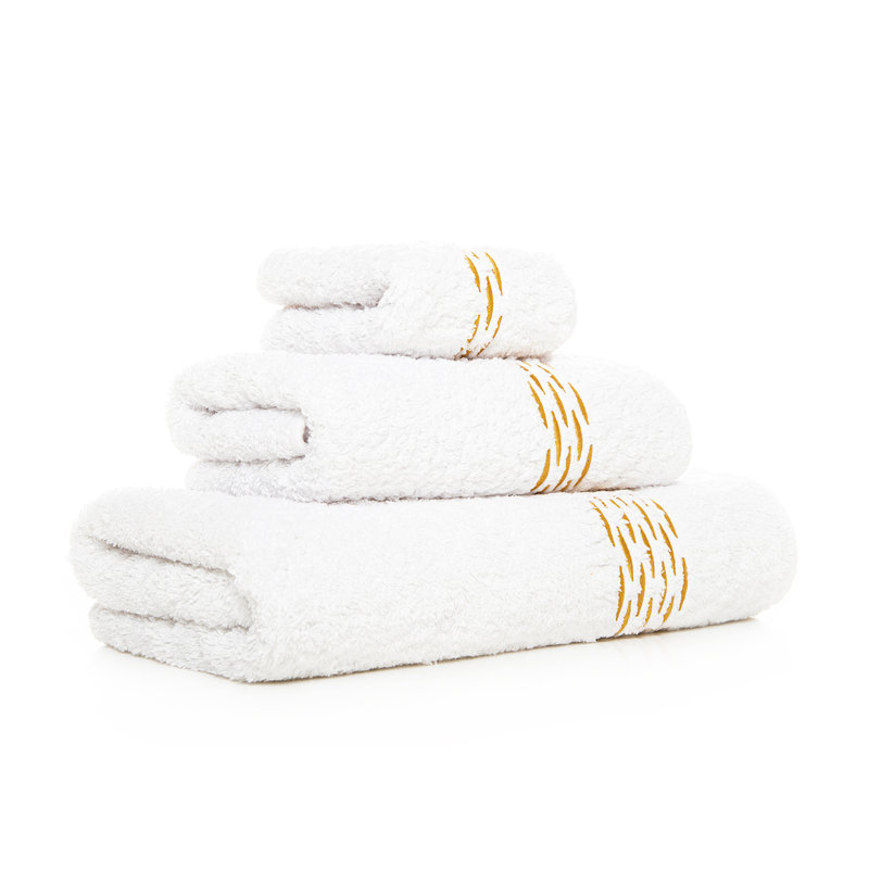 Alhambra Towel, Hand Towel, White/Gold