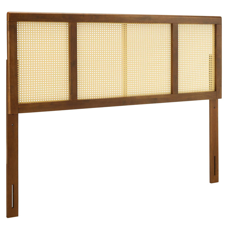 Delmare Cane Headboard, Walnut, Full