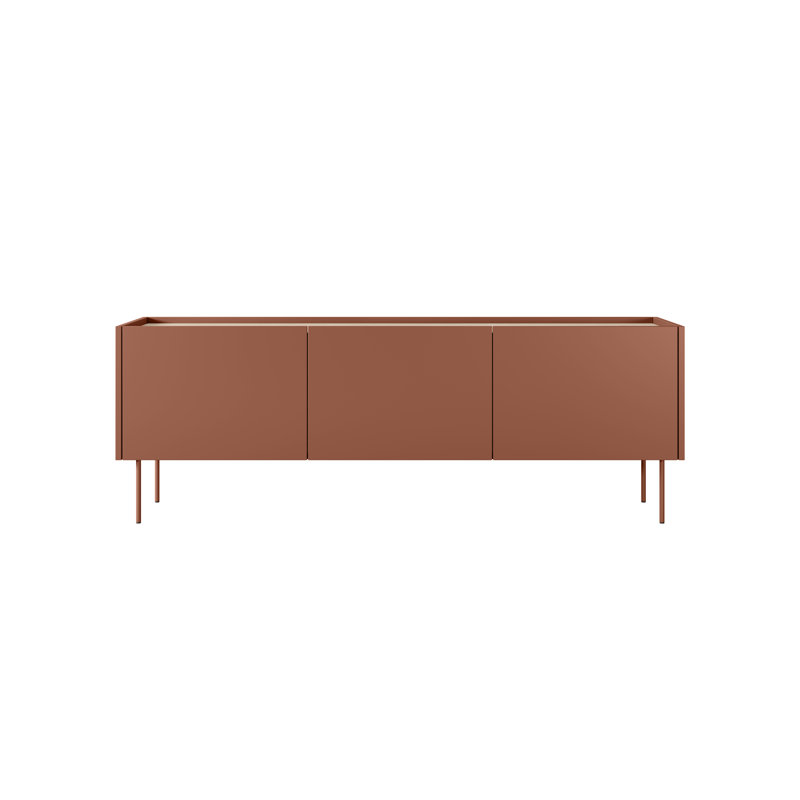 Catello TV Stand for TVs up to 55", Ceramic Red