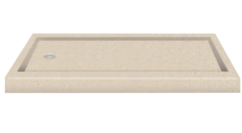 Base de douche 60 po x 32 po à simple seuil, Gauche, Château de sable