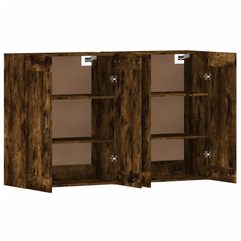 Meshkah Freestanding Bathroom Cabinet, Smoked Oak