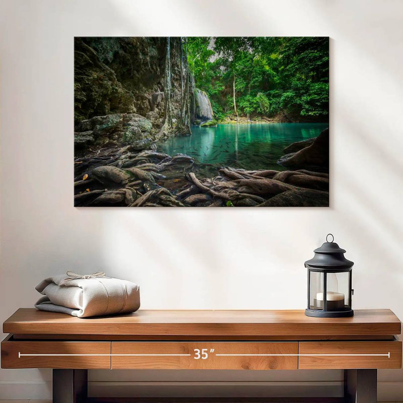 Kavia Erawan Waterfall Landscape, 16" H x 24" W
