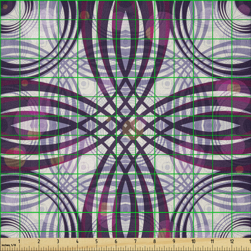Curzon Ornament Stripes and Circles Fabric