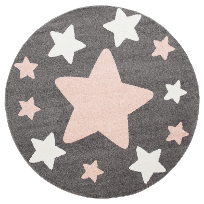 Barcia Rug, Round 3'11", Dark Gray