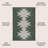 Katriel Minimalist Geometric Machine-Washable Dark Green/Light Gray Rug-610079111