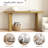 Modern Console Table With Geometric Shape Structure And Wood Grain-537937162