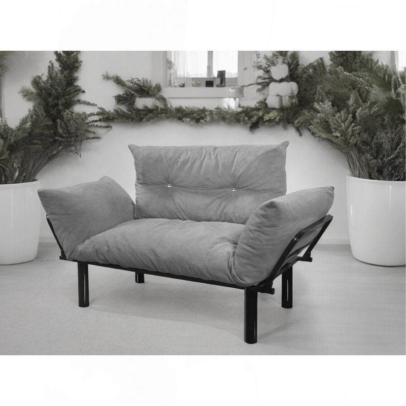 Ewald Loveseat, Gray Fabric