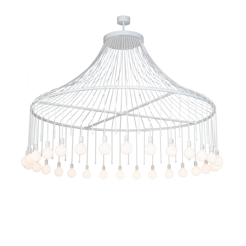 Lustre 30 lumières 96 "de large Alva