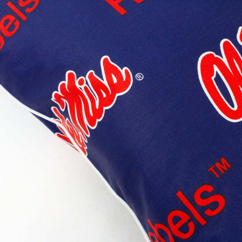 NCAA Square Pillow Cover & Insert, Ole Miss