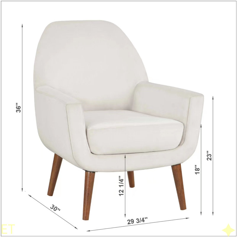 Fauteuil Astrid, Brun, Velours beige