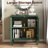 Accent Cabinet, 2-Door Display Storage Cabinet, Sideboard With Adjustable Shelf And Solid Wood Legs-1393433921