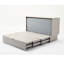 Grand lit avec rangement, matelas en mousse pliable et borne de charge, lit convertible gris, fonction de rangement, quai-1728977059