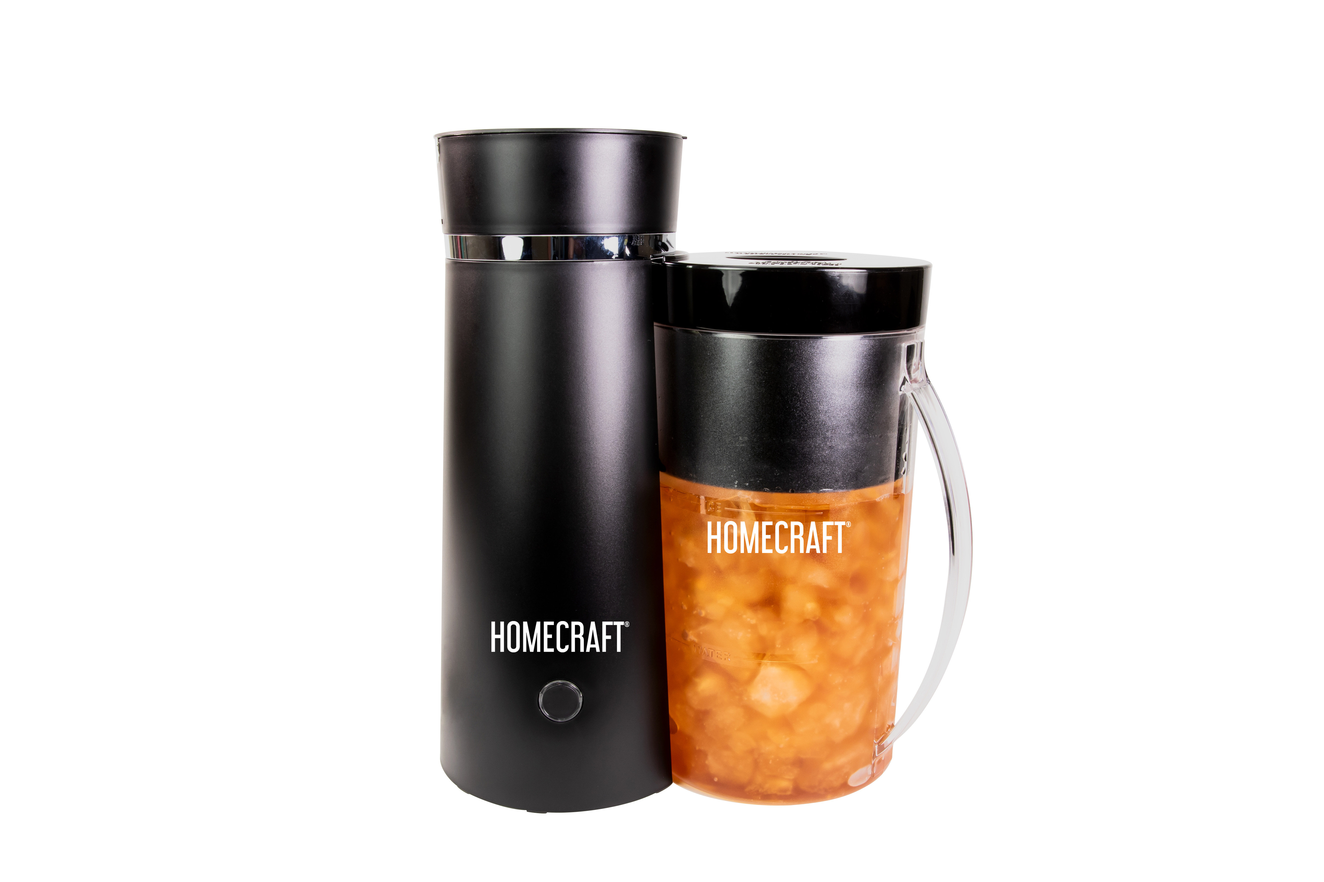 Homecraft Electric Iced Tea Maker for Sweet Tea and Cold Brew Coffee,  Double Insulated Pitcher, Black, Small