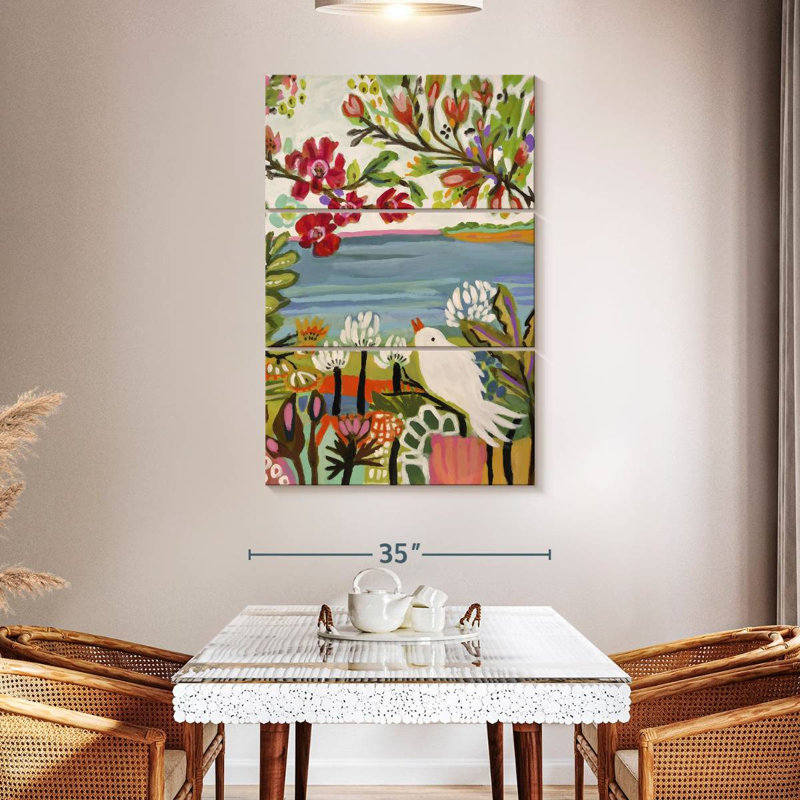 Brampt Birds In The Garden II, 50" H x 32" W