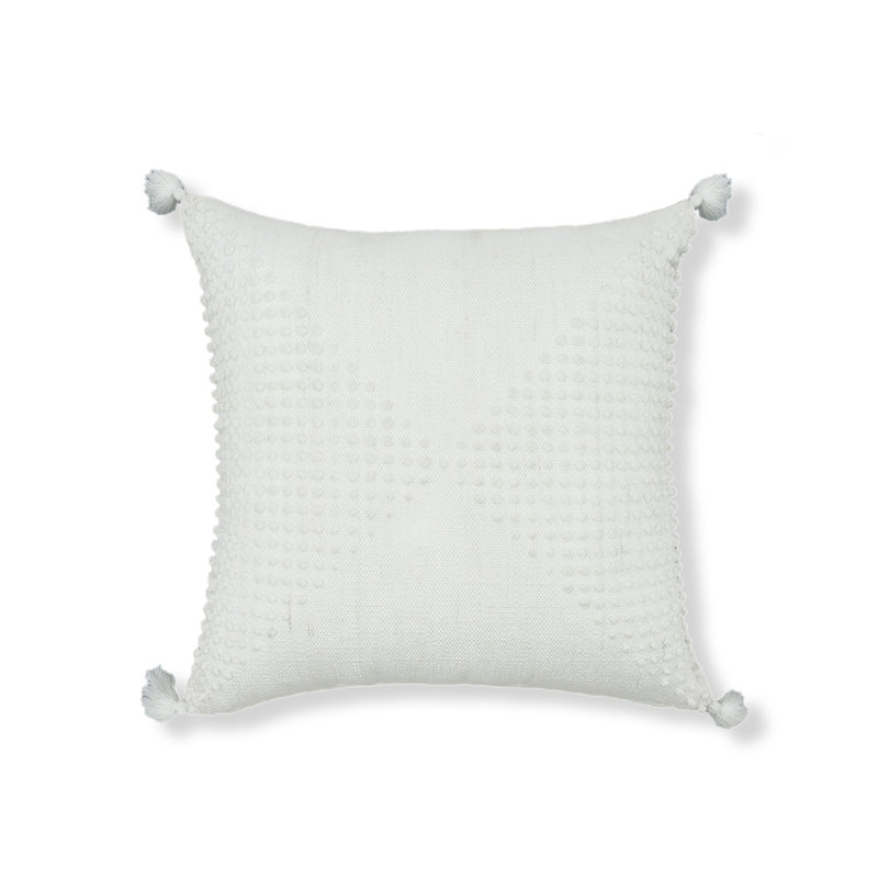 Sonora Indoor/Outdoor Pillow Cover & Insert, 24" x 24", White, Square