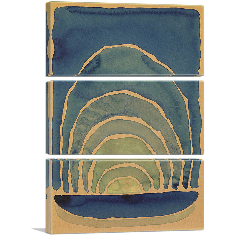 «Light Coming on the Plains No. I 1917» par Georgia O-Keeffe, ensemble de 3 reproductions d'art sur toiles tendues