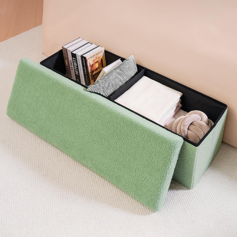 Storage Ottoman Bench, Green