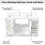 Meuble-lavabo double 60 po avec 7 tiroirs et comptoir en quartz