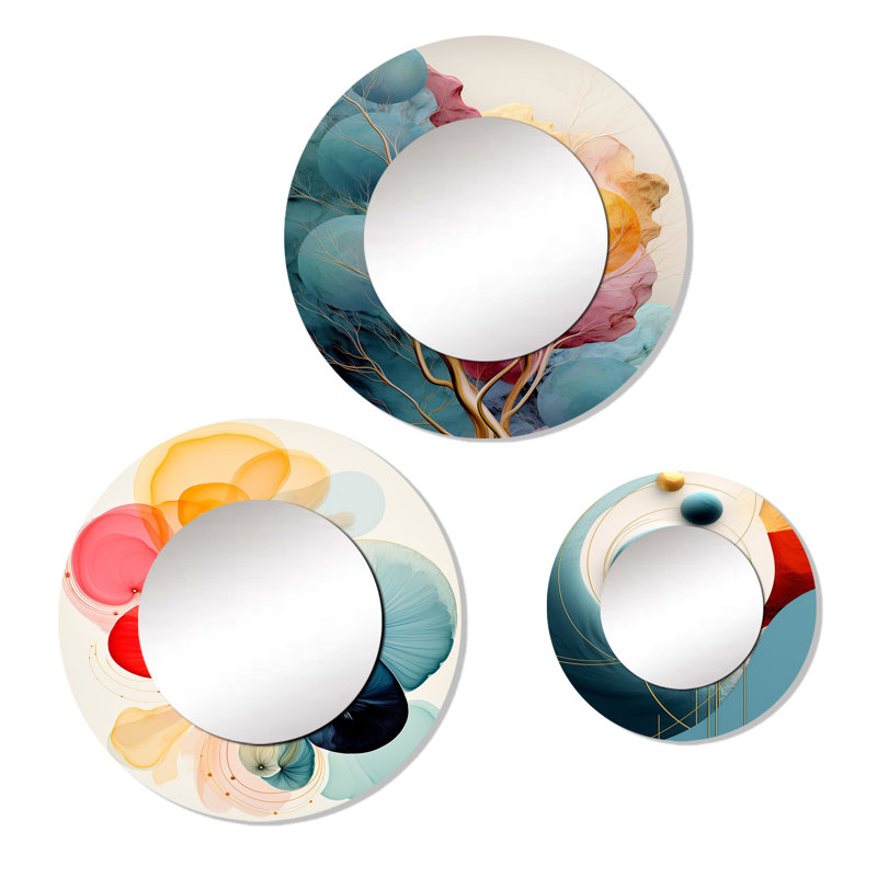 Etalle Metal Round Mirror