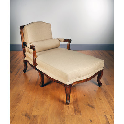 Chaise longue à accoudoirs carrés Roxane