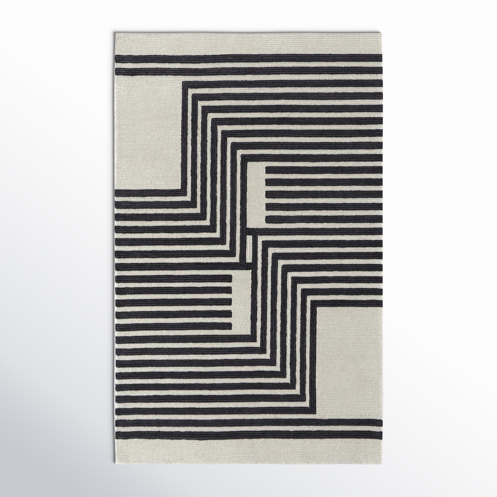 Raku Handmade Wool Rug, Rectangle 3'6" x 5'6"